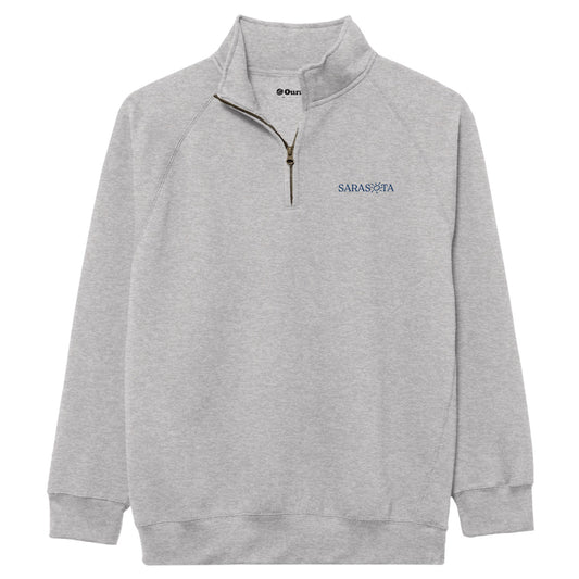 Sarasota Style Benchmark Quarter Zip Pullover in Gray - Sarasota Florida | Sarasota Store