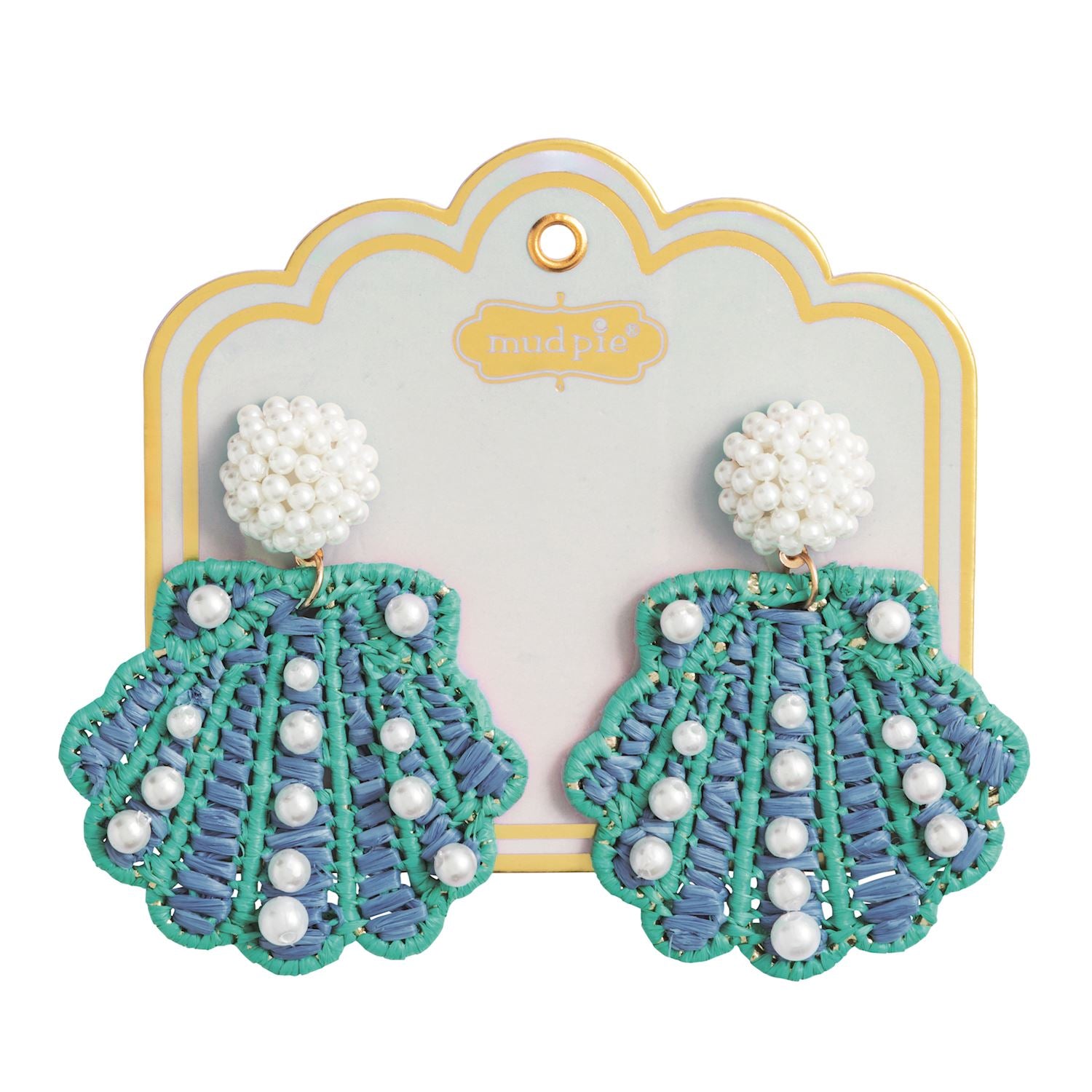 Sarasota Style Coastal Beaded Earrings in Blue - Sarasota Florida | Sarasota Store