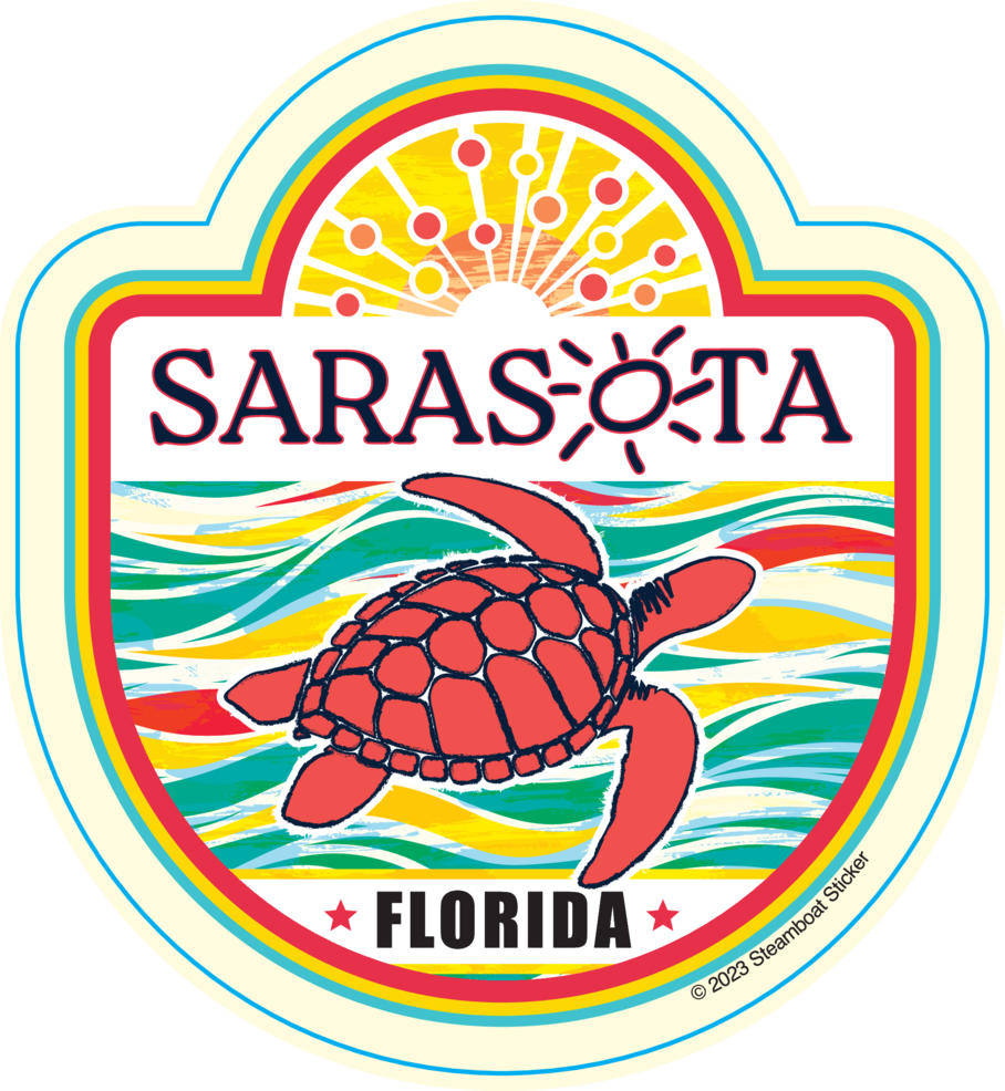 Sarasota Style Colored Waves Logo Design - Sarasota Florida | Sarasota Store