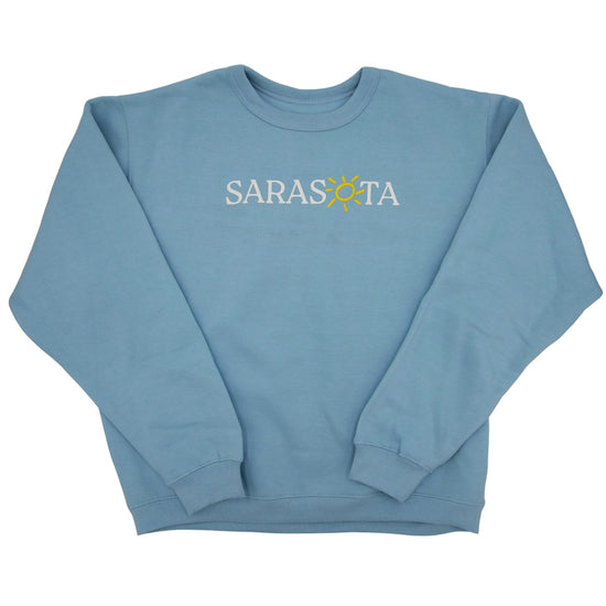 Sarasota Style Crew Fleece Light in Blue - Sarasota Florida | Sarasota Store