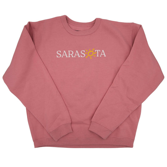 Sarasota Style Crew Fleece in Pink - Sarasota Florida | Sarasota Store