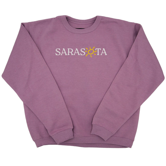 Sarasota Style Crew Fleece in Purple - Sarasota Florida | Sarasota Store