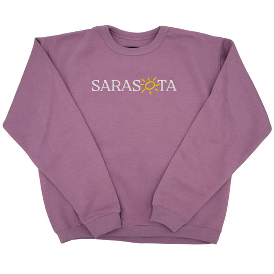 Sarasota Style Crew Fleece in Purple - Sarasota Florida | Sarasota Store