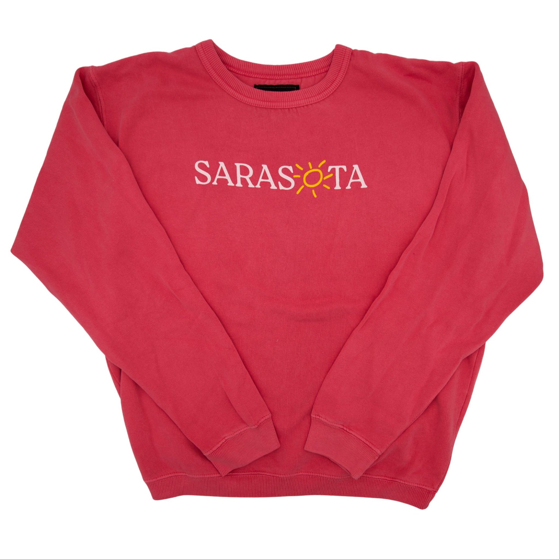 Sarasota Style Crew Fleece in Red - Sarasota Florida | Sarasota Store