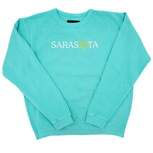 Sarasota Style Crew Fleece Turquoise - Sarasota Florida | Sarasota Store