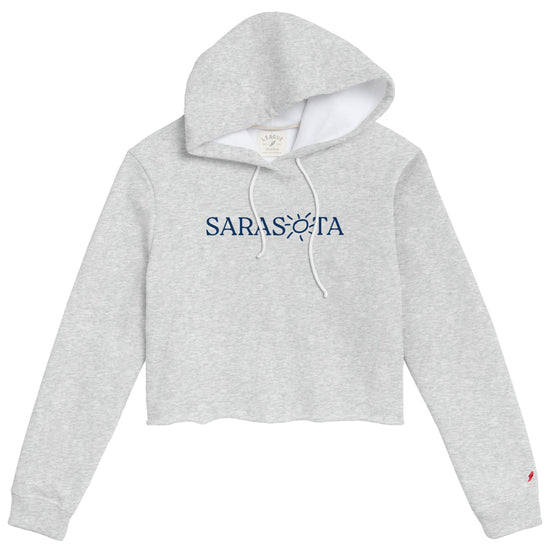 Sarasota Style Crop Hoodie in Gray - Sarasota Florida | Sarasota Store