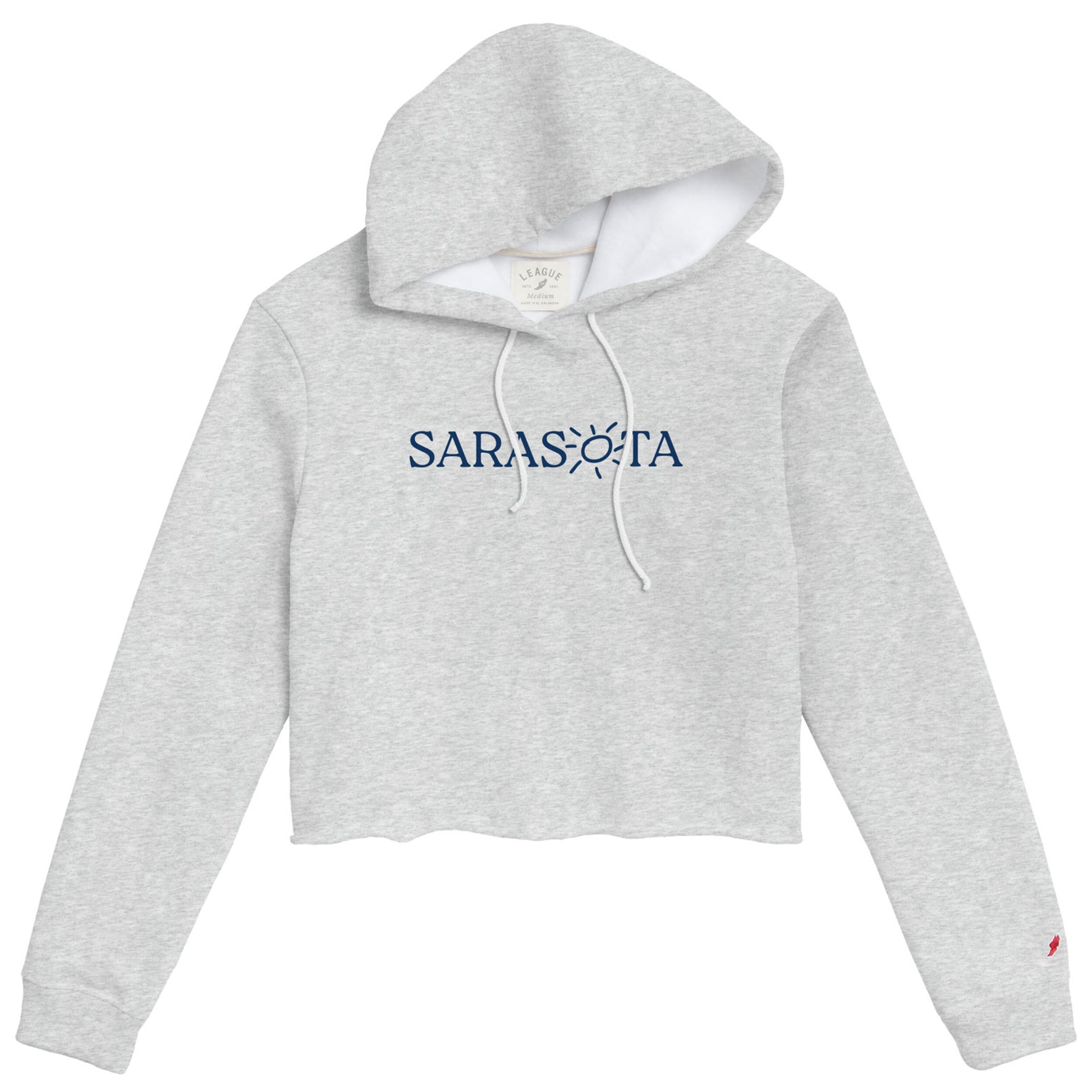 Sarasota Style Crop Hoodie in Gray - Sarasota Florida | Sarasota Store