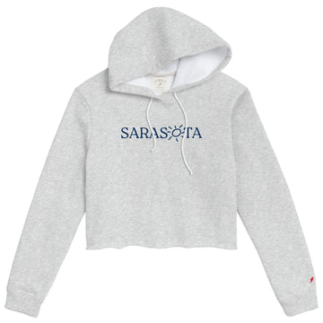 Sarasota Style Crop Hoodie in Gray - Sarasota Florida | Sarasota Store