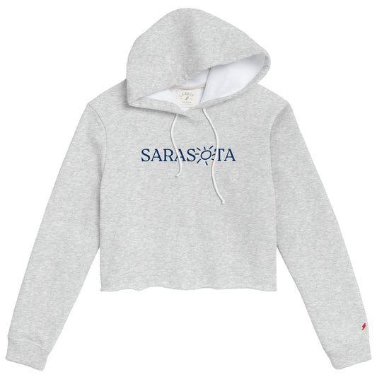 Sarasota Style Crop Hoodie in Gray - Sarasota Florida | Sarasota Store