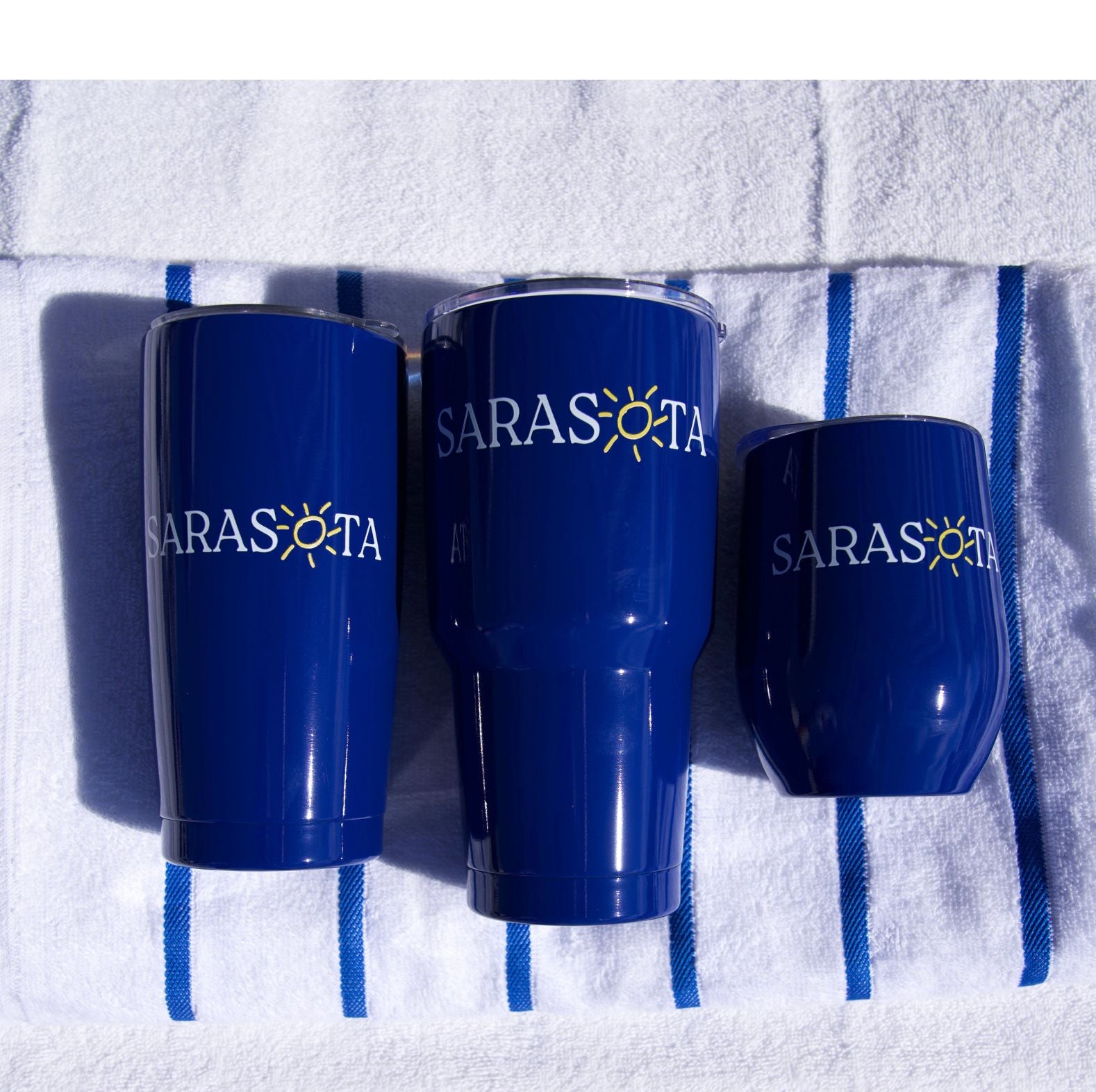 Sarasota Style Drinkware Cups in Navy - Sarasota Florida | Sarasota Store