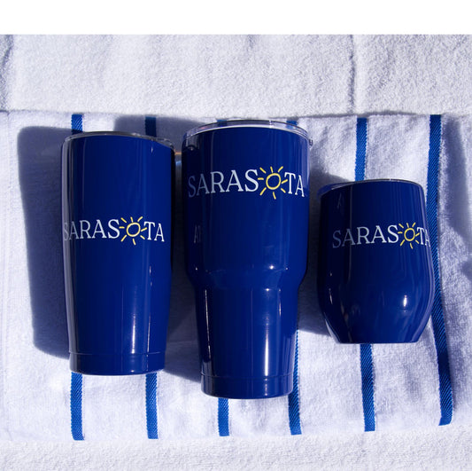 Sarasota Style Drinkware Cups in Navy - Sarasota Florida | Sarasota Store