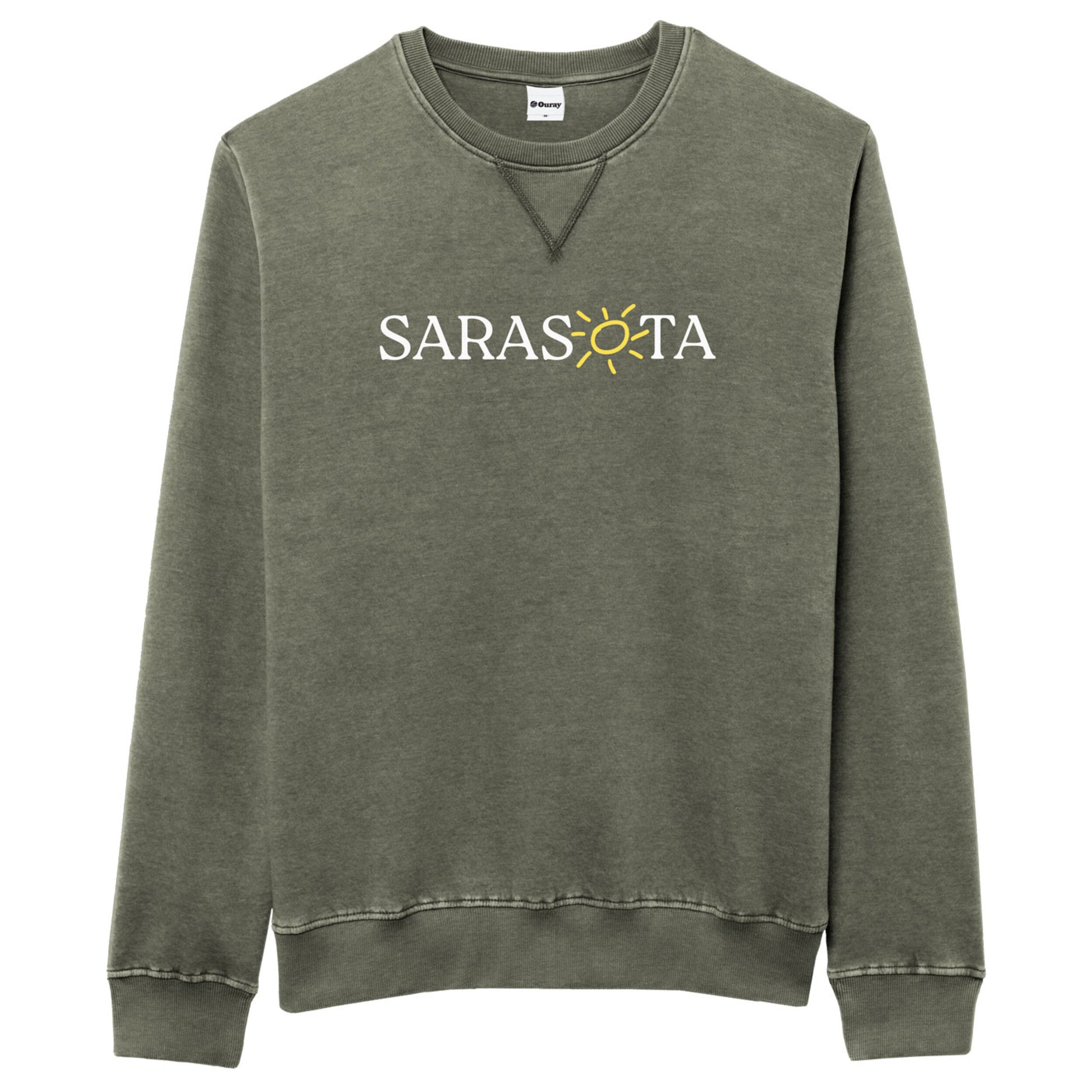 Sarasota Style Fleece Crewneck Sweatshirt in Green - Sarasota Florida | Sarasota Store