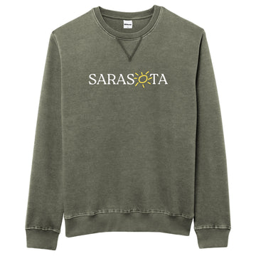 Sarasota Style Fleece Crewneck Sweatshirt in Green - Sarasota Florida | Sarasota Store