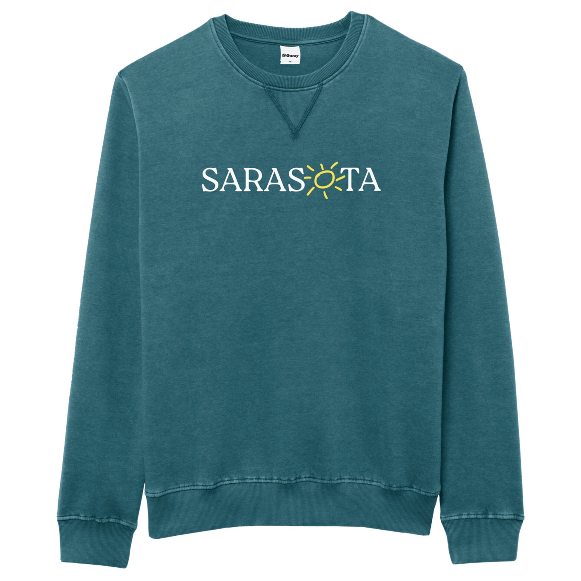 Sarasota Style Fleece Crewneck Sweatshirt in Teal - Sarasota Florida | Sarasota Store