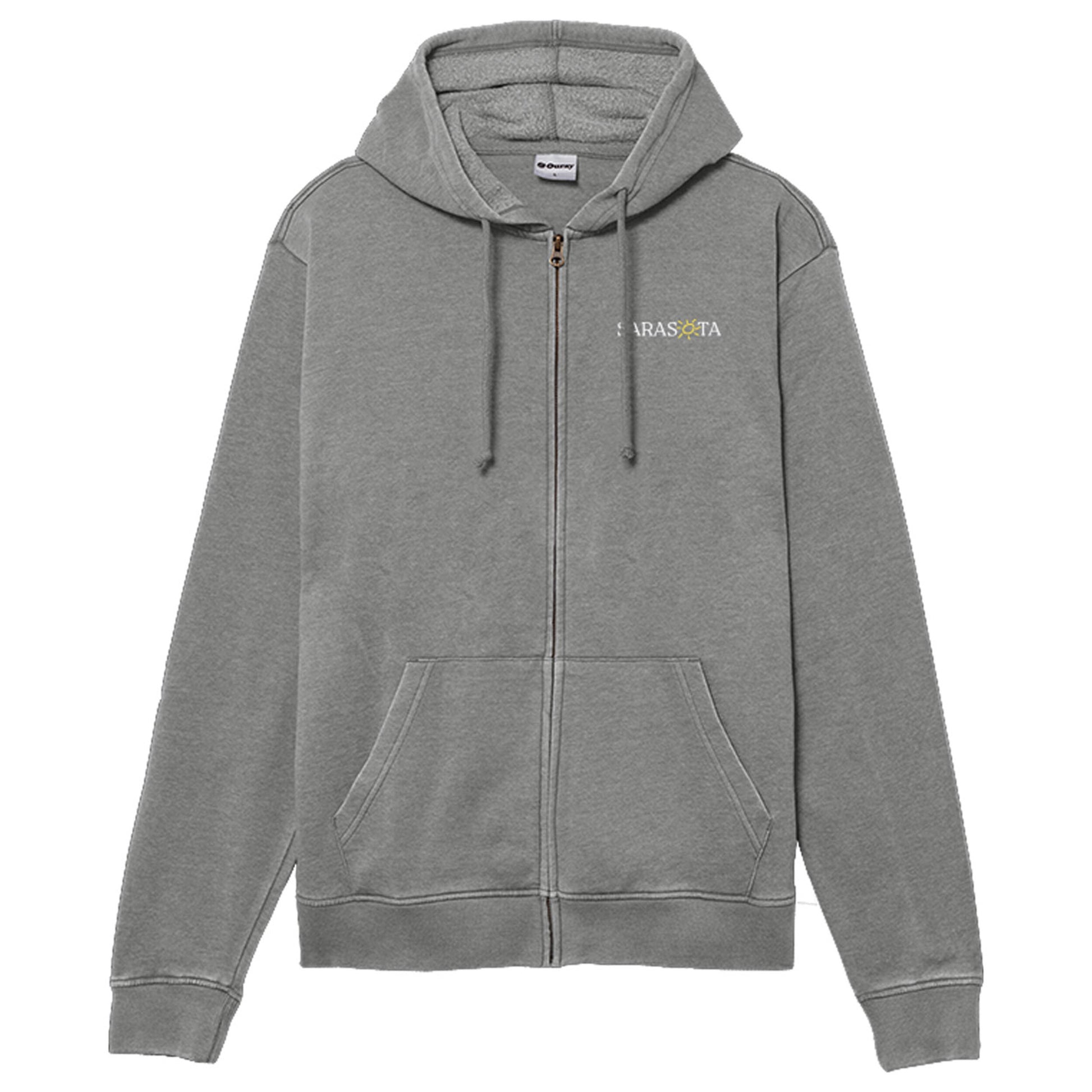 Sarasota Style Fleece Full Zip Jacket in Gray - Sarasota Florida | Sarasota Store