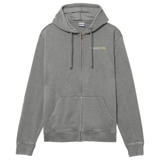 Sarasota Style Fleece Full Zip Jacket in Gray - Sarasota Florida | Sarasota Store