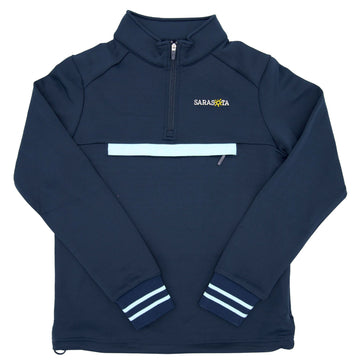 Sarasota Style Grant Quarter Zip Pullover in Navy - Sarasota Florida | Sarasota Store