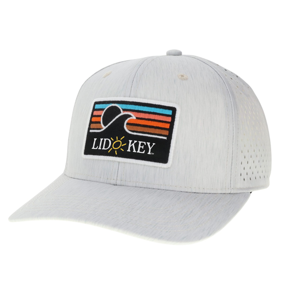 Sarasota Style Gray Background Cap in White - Sarasota Florida | Sarasota Store
