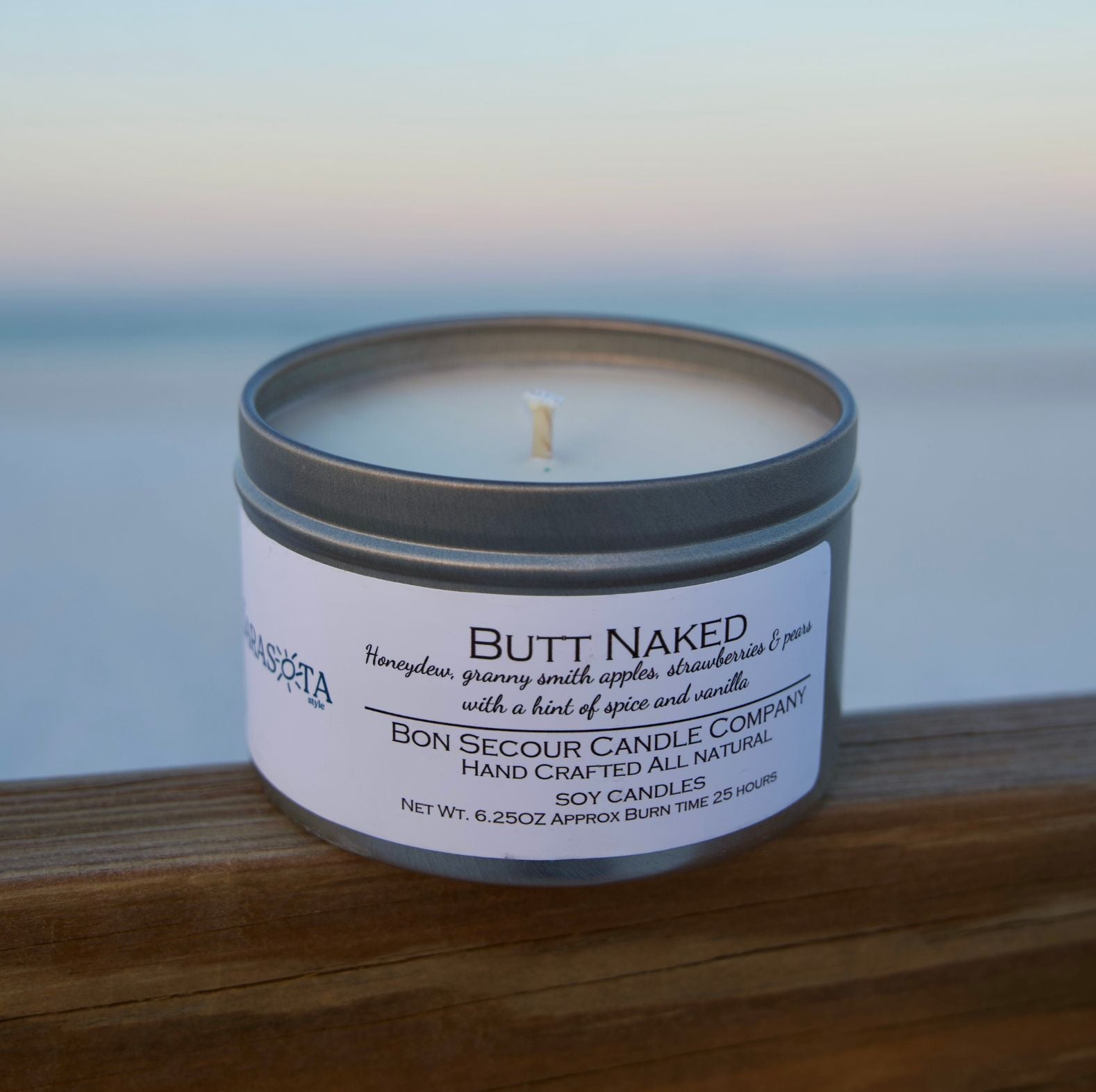 Sarasota Style Hand Crafted All Candle in Natural - Sarasota Florida | Sarasota Store