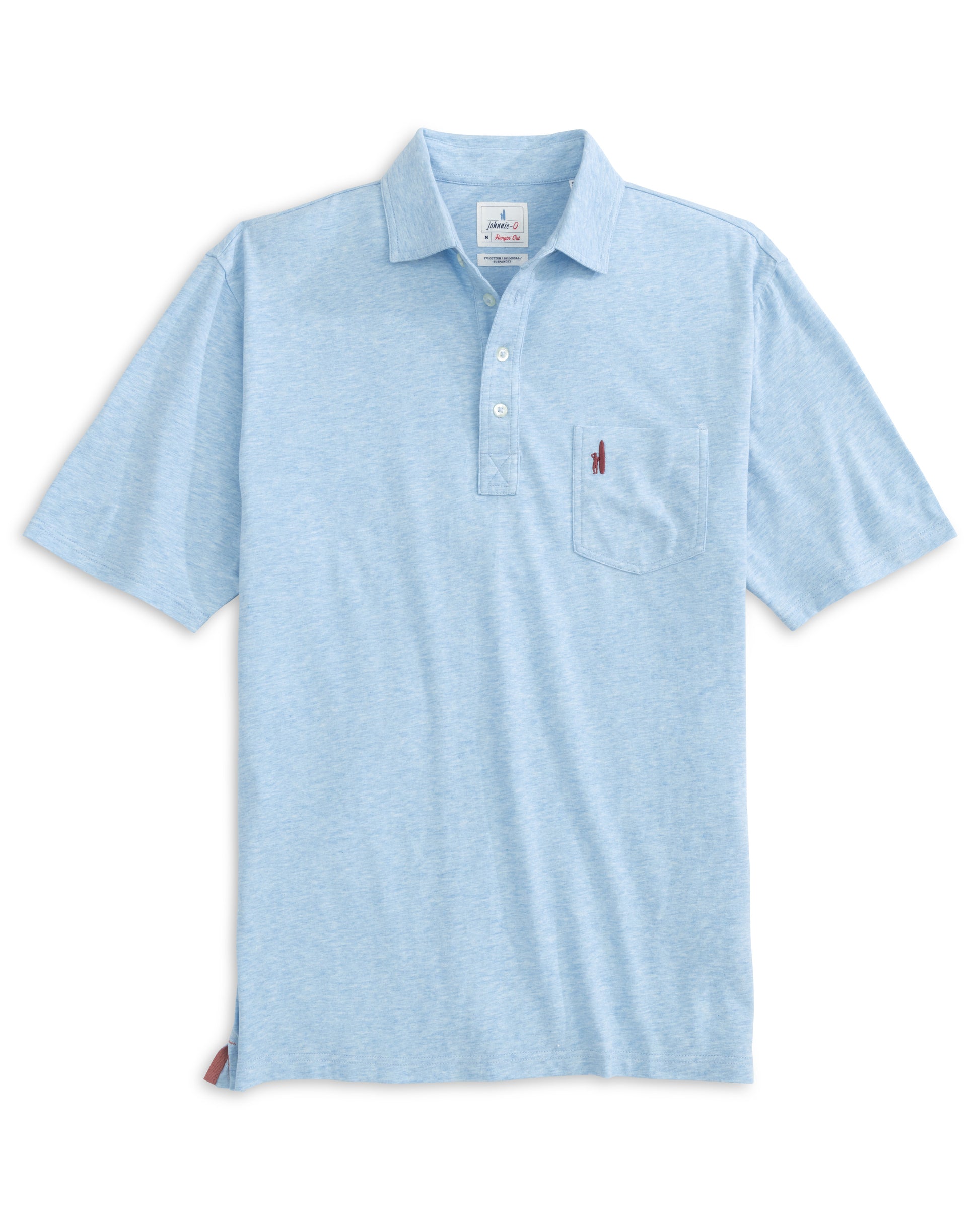 Sarasota Style x Johnnie-O Heathered Original Blue Polo Shirt in Cloud - Sarasota Florida | Sarasota Store