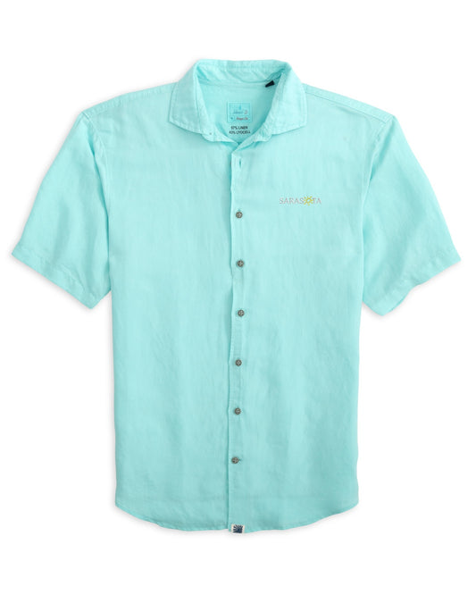 Sarasota Style x Johnnie-O Laguna Button Down Shirt in Blue - Sarasota Florida | Sarasota Store