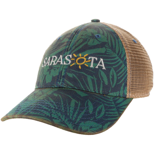 Sarasota Style Jungle Trucker Hat in Green - Sarasota Florida | Sarasota Store