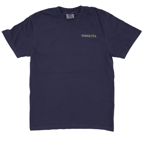 Sarasota Style Keys Short Sleeve T-Shirt in Navy - Sarasota Florida | Sarasota Store