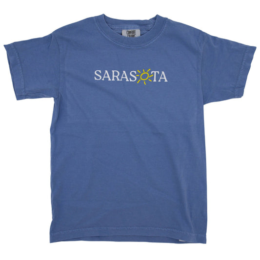 Sarasota Style Kid'S Short Sleeve T-Shirt in Blue - Sarasota Florida | Sarasota Store