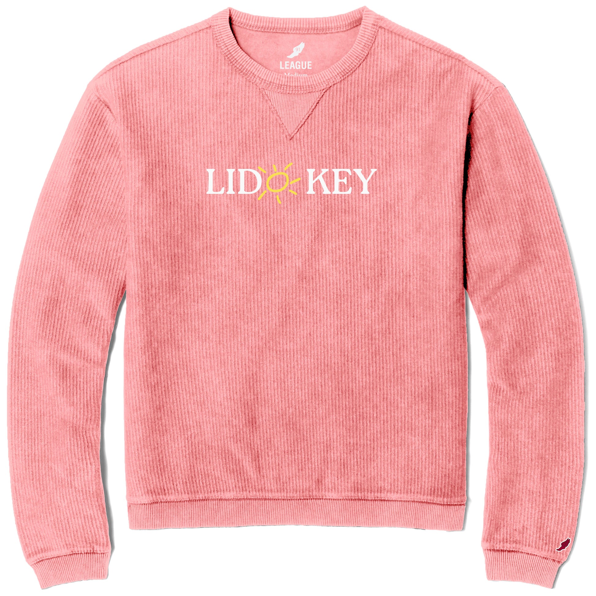 Sarasota Style Crewneck Sweatshirt in Classic Pink - Lido Key | Sarasota Store