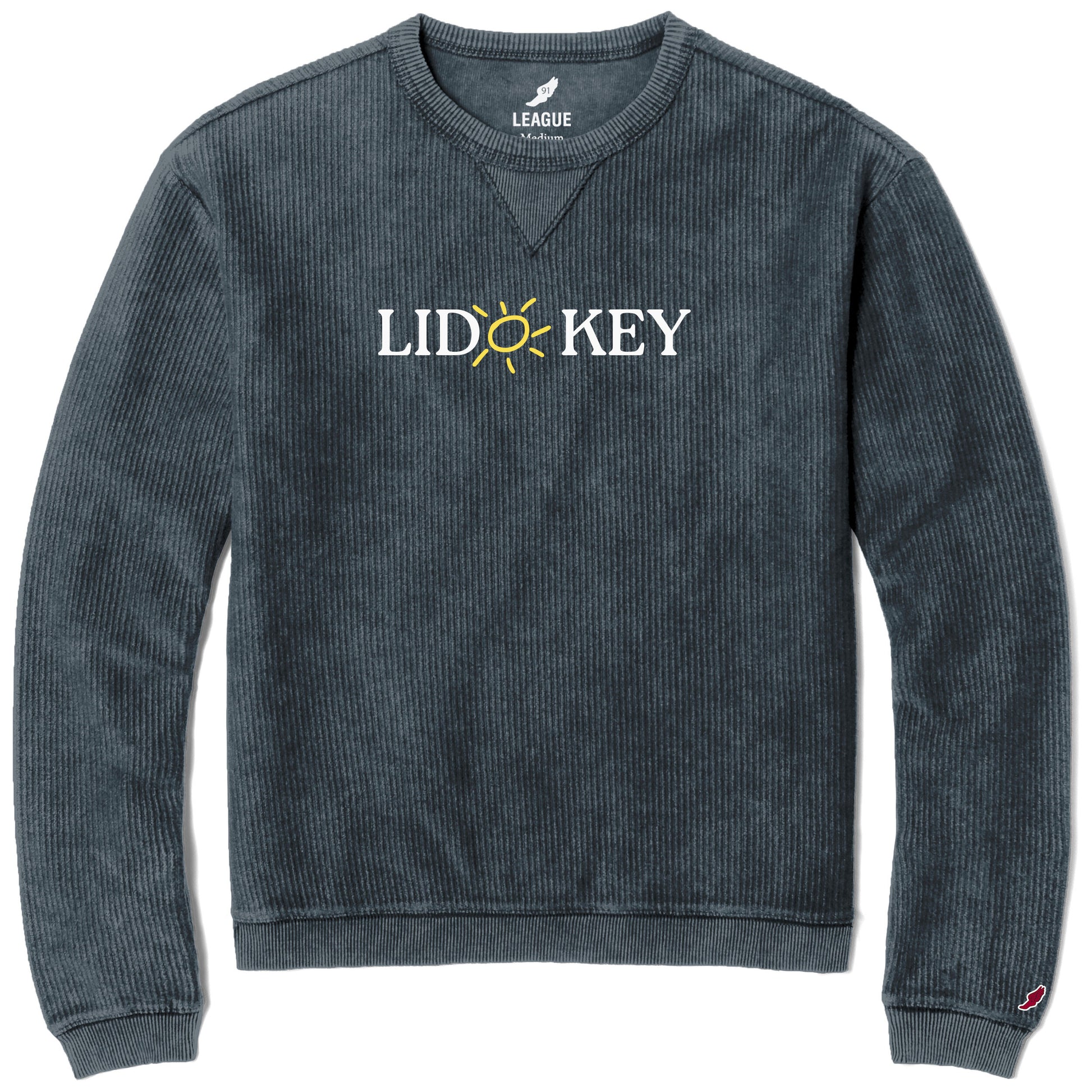 Sarasota Style Crewneck Sweatshirt in Denim - Lido Key | Sarasota Store