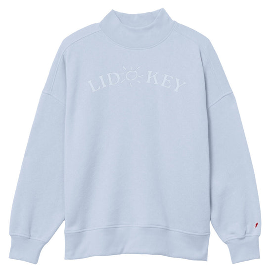Sarasota Style Mock Neck in Cas Blue - Lido Key | Sarasota Store