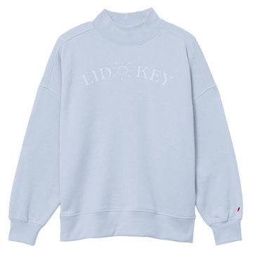 Sarasota Style Mock Neck in Cas Blue - Lido Key | Sarasota Store