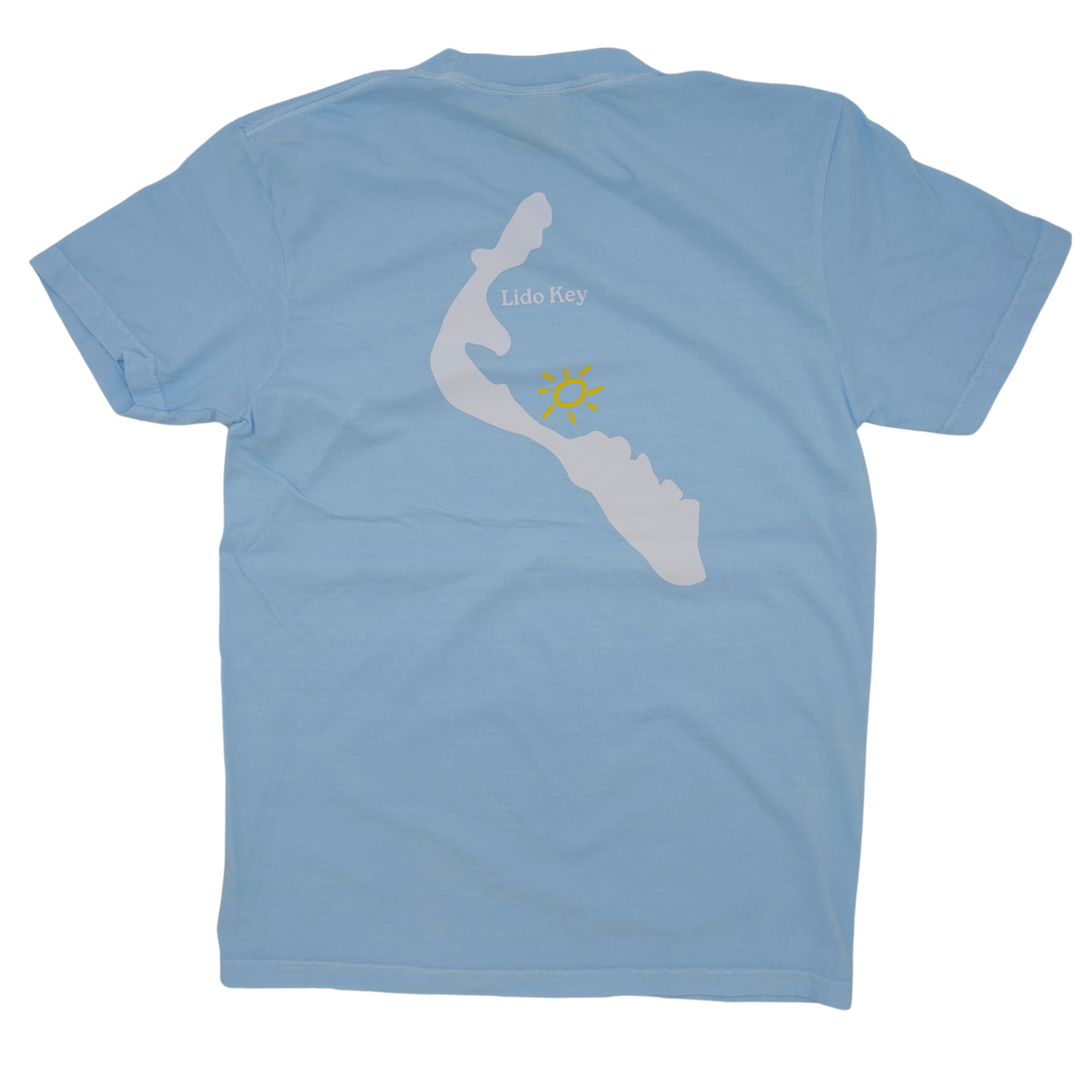 Sarasota Style Short Sleeve T-Shirt in Chambray - Lido Key | Sarasota Store