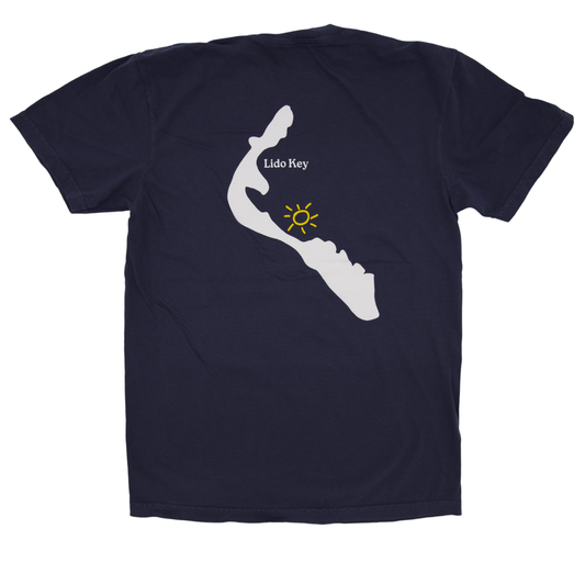 Sarasota Style Short Sleeve T-Shirt in Navy - Lido Key | Sarasota Store