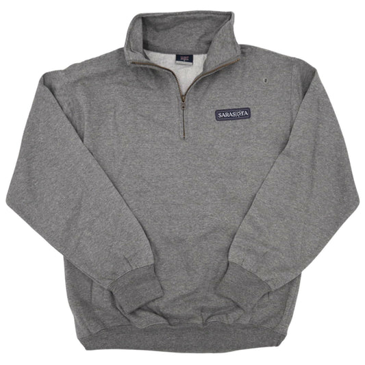 Sarasota Style Men'S Fundamental Fleece Quarter Zip Pullover in Gray - Sarasota Florida | Sarasota Store