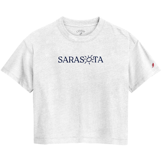 Sarasota Style Midi Short Sleeve T-Shirt in White - Sarasota Florida | Sarasota Store