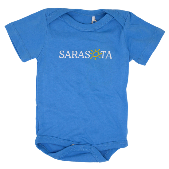 Sarasota Style Baby Onesie in Blue - Sarasota Florida | Sarasota Store