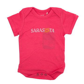 Sarasota Style Baby Onesie in Pink - Sarasota Florida | Sarasota Store