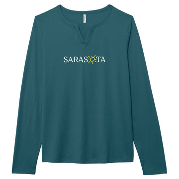 Sarasota Style x Ouray Long Sleeve T-Shirt in Teal - Sarasota Florida | Sarasota Store