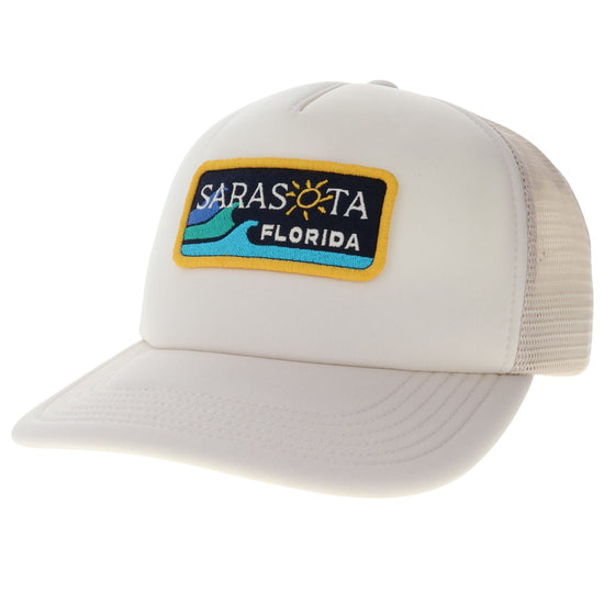 Sarasota Style Patch Baseball Cap in White - Sarasota Florida | Sarasota Store