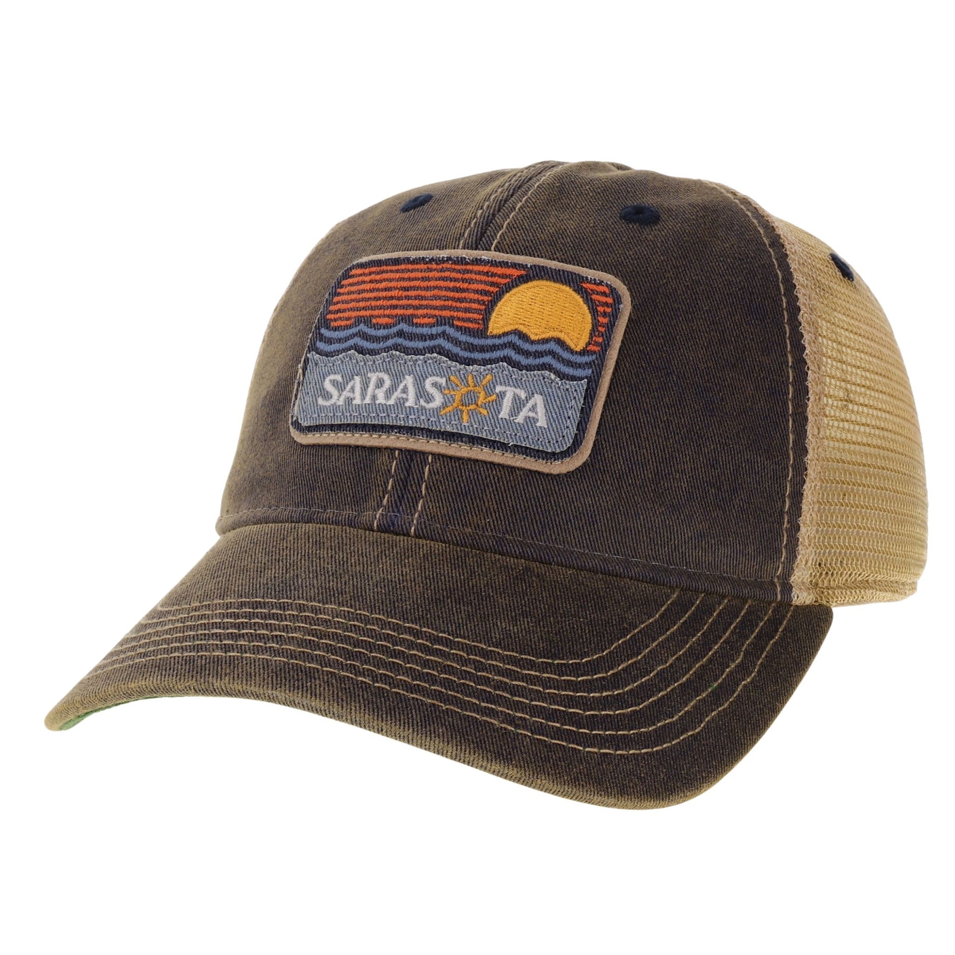 Sarasota Style Patch Trucker Hat in Navy - Sarasota Florida | Sarasota Store