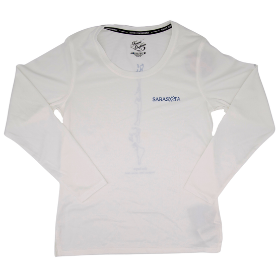 Sarasota Style Perf Keys Front Long Sleeve T-Shirt in White - Sarasota Florida | Sarasota Store