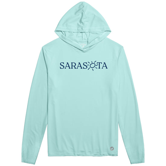 Sarasota Style Performance Hoodie in Blue - Sarasota Florida | Sarasota Store