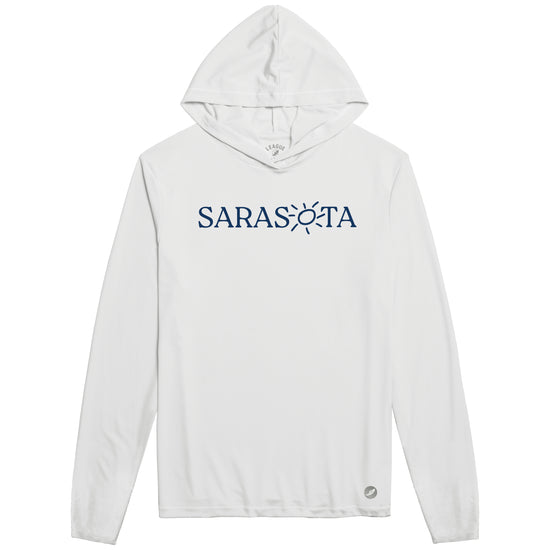 Sarasota Style Performance Hoodie in White - Sarasota Florida | Sarasota Store