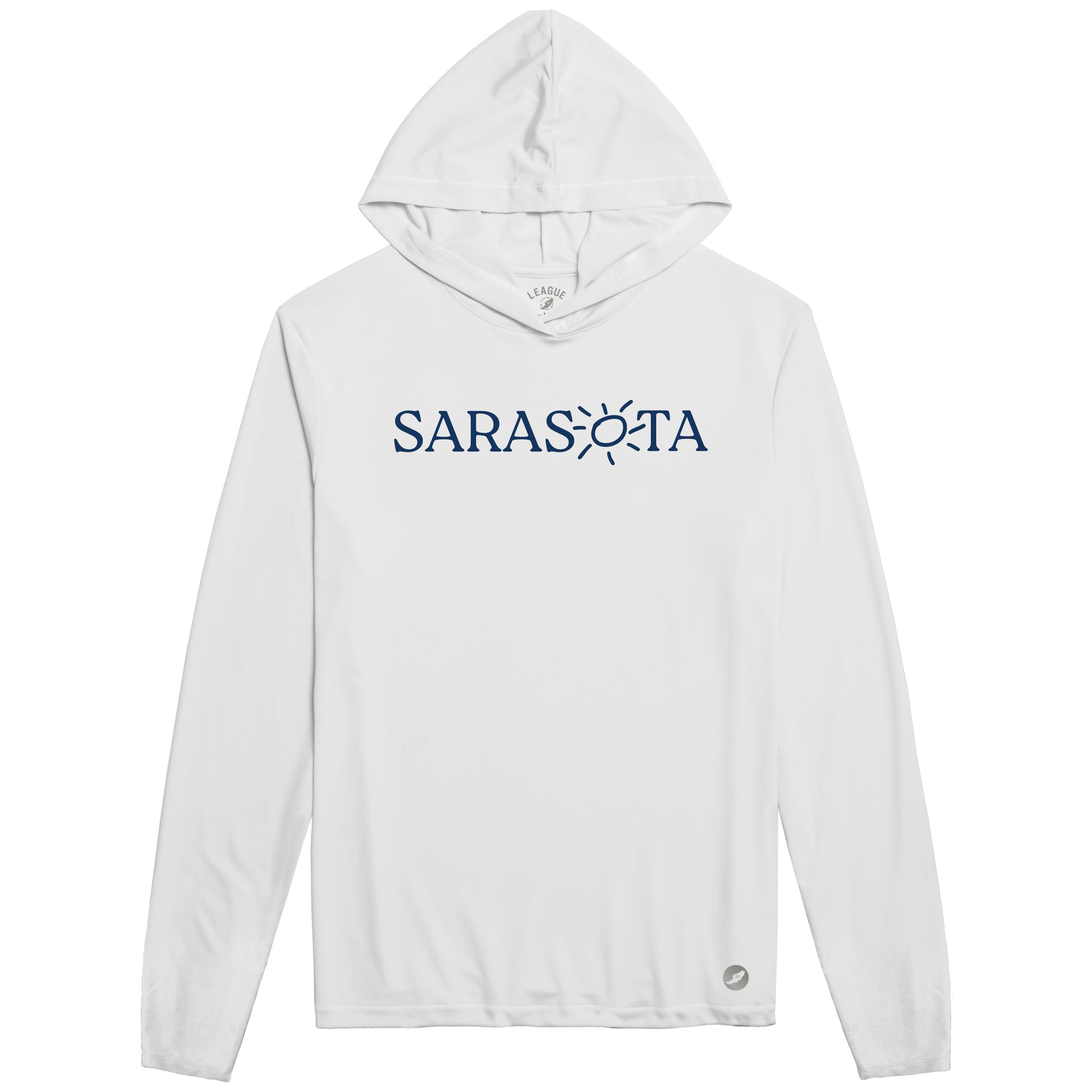 Sarasota Style Performance Hoodie in White - Sarasota Florida | Sarasota Store