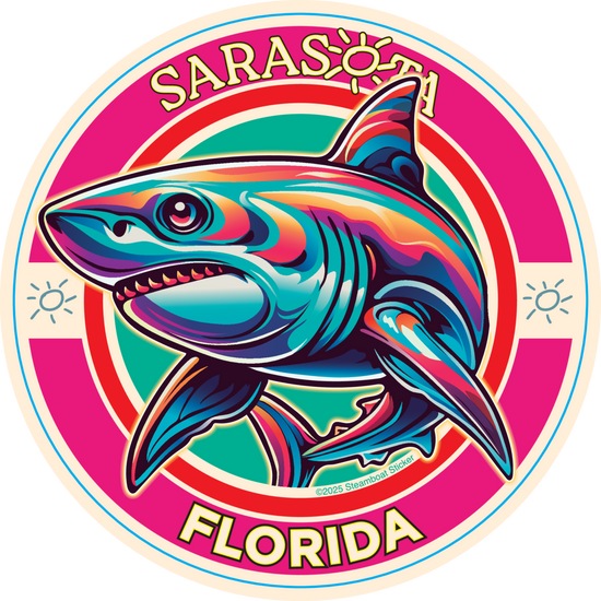 Sarasota Style Psychedelic Shark - Sarasota Florida | Sarasota Store