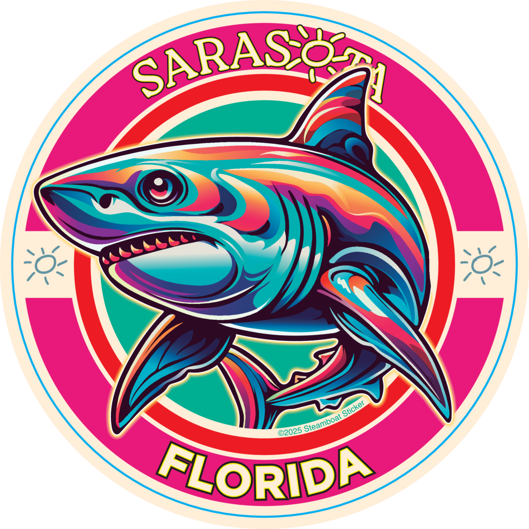 Sarasota Style Psychedelic Shark - Sarasota Florida | Sarasota Store