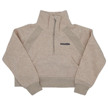 Sarasota Style Quarter Zip Pullover in Beige - Sarasota Florida | Sarasota Store