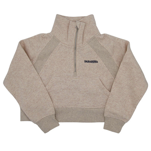 Sarasota Style Quarter Zip Pullover in Beige - Sarasota Florida | Sarasota Store