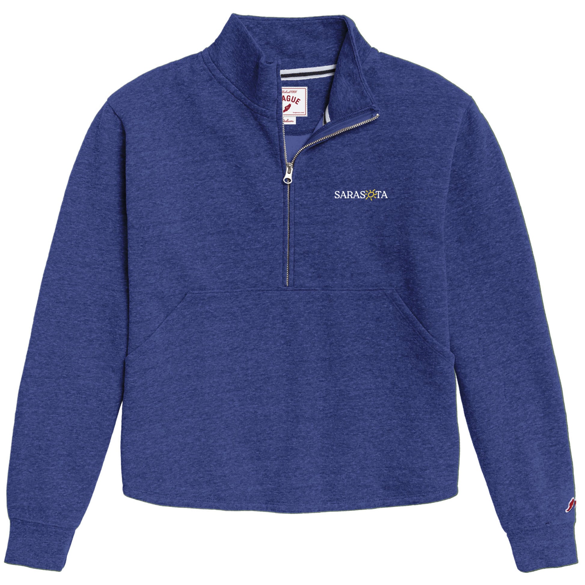 Sarasota Style Quarter Zip Pullover in Blue - Sarasota Florida | Sarasota Store